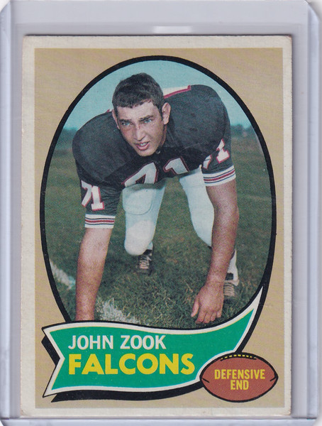 1970 Topps Football #209 John Zook RC - Atlanta Falcons