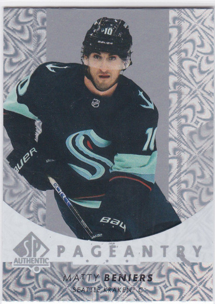 2022-23 SP Authentic Pageantry #P-63 Matty Beniers Seattle Kraken