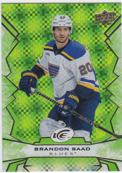 2022-23 Upper Deck Ice #10 Brandon Saad Green Parallel St Louis Blues