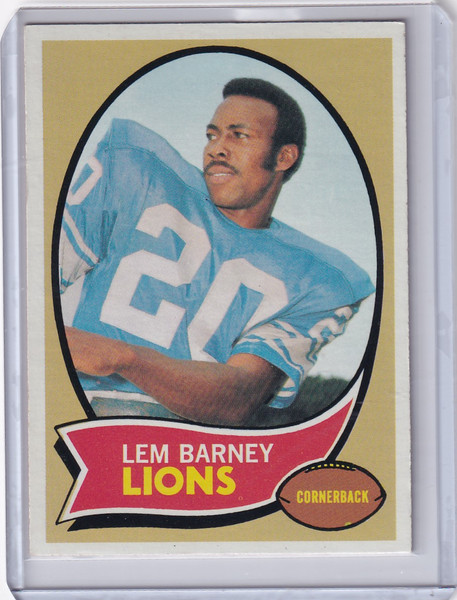 1970 Topps Football #75 Lem Barney RC - Detroit Lions