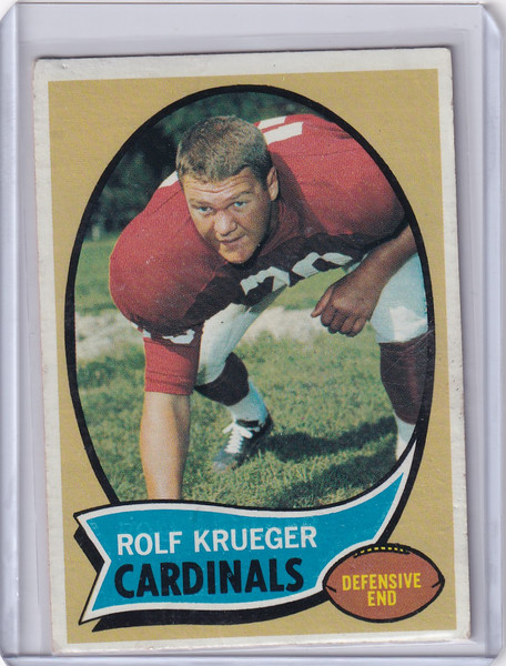 1970 Topps Football #26 Rolf Krueger RC - St Louis Cardinals