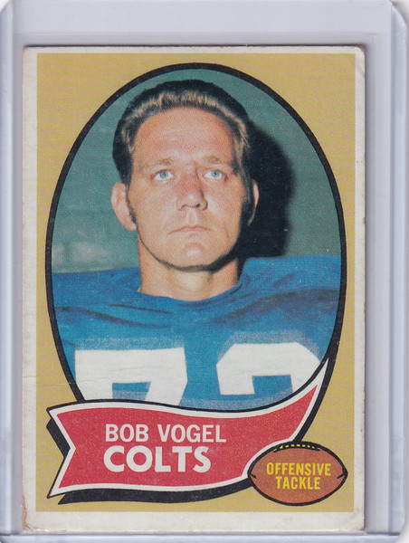 1970 Topps Football #15 Bob Vogel - Baltimore Colts