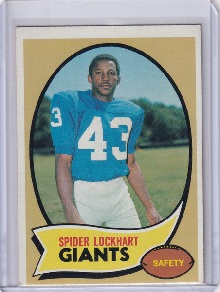 1970 Topps Football #17 Spider Lockhart - New York Giants