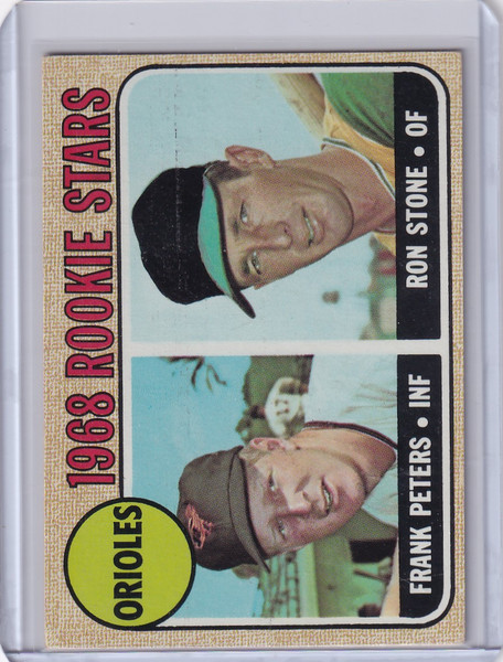 1968 Topps Baseball #409 Orioles Rookies - Frank Peters / Ron Stone RC