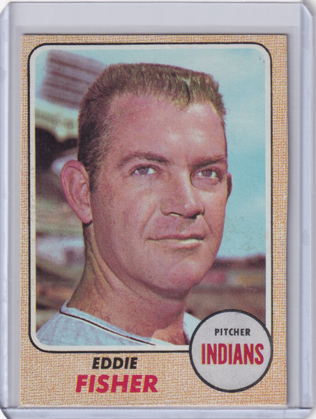 1968 Topps Baseball #418 Eddie Fisher - Cleveland Indians