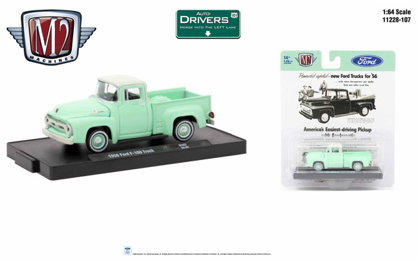 M2 Machines Auto-Drivers 1:64 R107 1956 Ford F-100 Truck