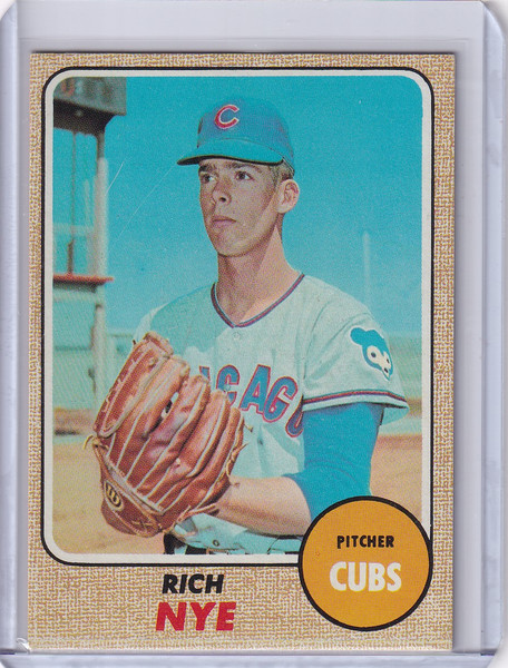 1968 Topps Baseball #339 Rich Nye - Chicago Cubs