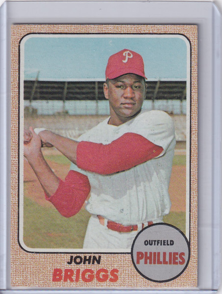 1968 Topps Baseball #284 John Briggs - Philadelphia Phillies
