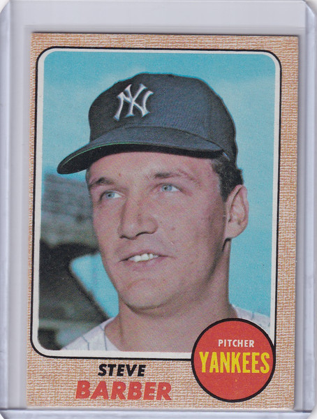 1968 Topps Baseball #316 Steve Barber - New York Yankees