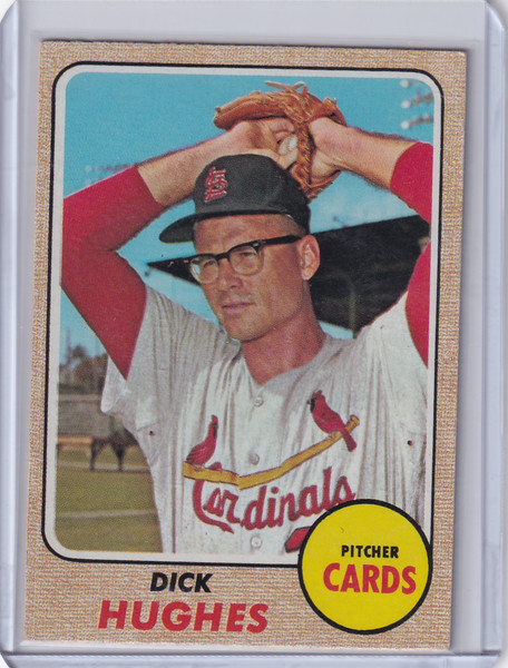 1968 Topps Baseball #253 Dick Hughes - St. Louis Cardinals