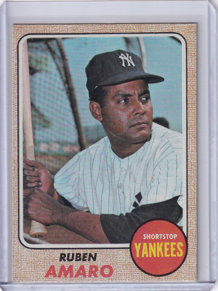 1968 Topps Baseball #138 Ruben Amaro - New York Yankees