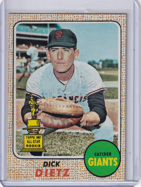 1968 Topps Baseball #104 Dick Dietz - San Francisco Giants