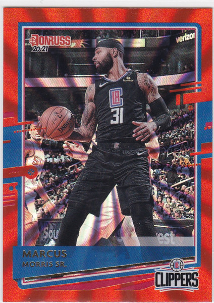 2020-21 Panini Donruss #164 Marcus Morris Sr Orange Laser Los Angeles Clippers