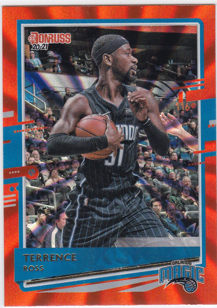 2020-21 Panini Donruss #50 Terrence Ross Orange Laser Orlando Magic