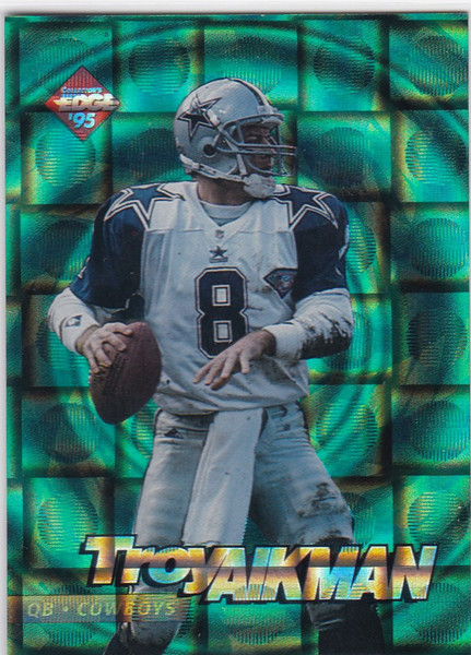 1995 Collectors Edge Tech Circular Prizm Card #20 Troy Aikman Dallas Cowboys