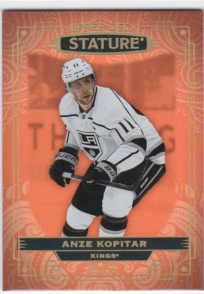 2022-23 Upper Deck Stature #88 Anze Kopitar Orange 6/25 Los Angeles Kings