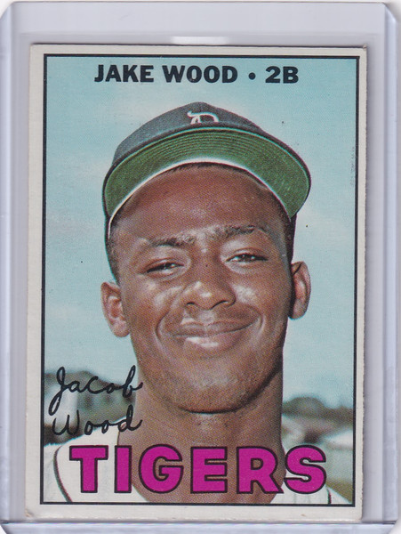 1967 Topps Baseball #394 Jake Wood - Detroit Tigers DP
