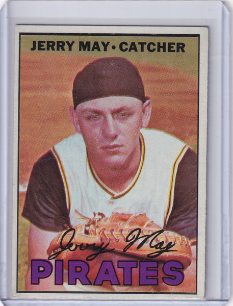 1967 Topps Baseball #379 Jerry May - Pittsburgh Pirates DP