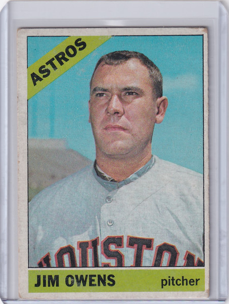 1966 Topps Baseball #297 Jim Owens - Houston Astros