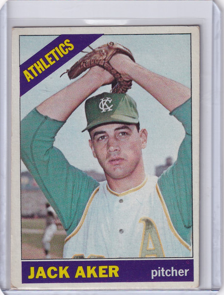 1966 Topps Baseball #287 Jack Aker - Kansas City Athletics RC