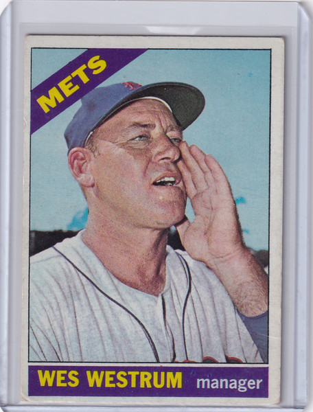 1966 Topps Baseball #341 Wes Westrum - New York Mets
