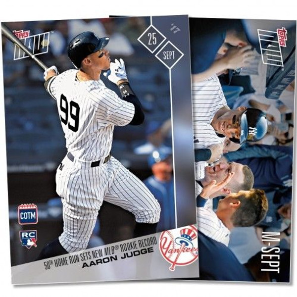 2017 Topps Now #M-SEPT COTM Aaron Judge 50th Home Run Sets MLB Rookie Record