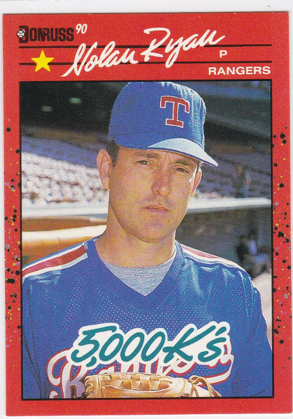 1990 Donruss #665 Nolan Ryan 5000 K's Texas Rangers