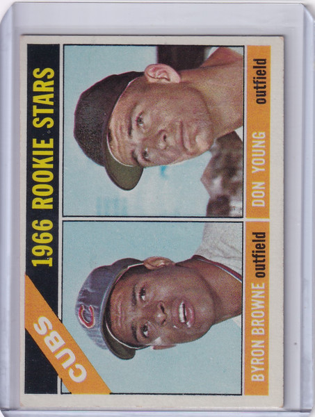 1966 Topps Baseball #139 Cubs Rookies - Byron Browne / Don Young RC