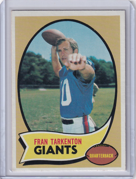 1970 Topps Football #80 Fran Tarkenton - Minnesota Vikings