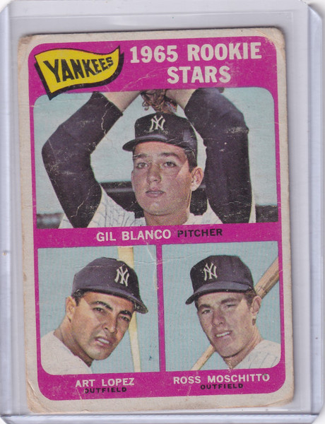 1965 Topps Baseball #566 Yankees Rookies - Blanco / Lopez / Moschitto