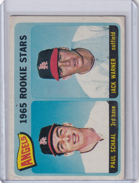 1965 Topps Baseball #517 Angels Rookies - Paul Schaal / Jack Warner RC