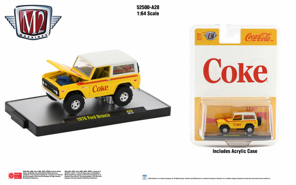 M2 Machines Coca-Cola Release A28 1976 Ford Bronco Coke