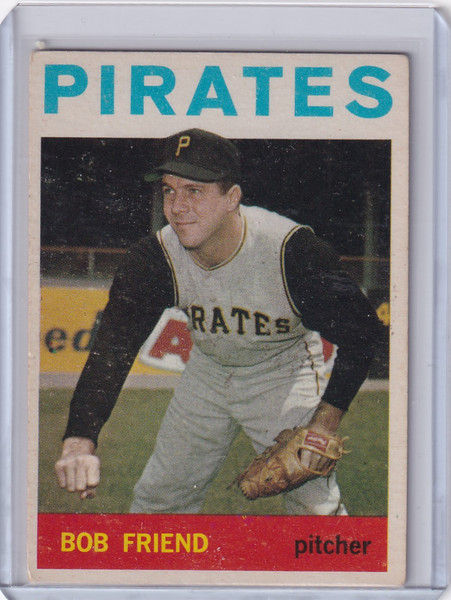 1964 Topps Baseball #20 Bob Friend - Pittsburgh Pirates