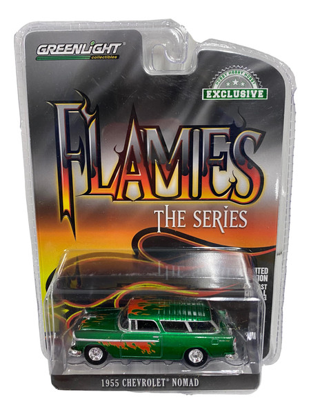 Greenlight 1:64 Flames The Series 1955 Chevrolet Nomad Hobby Exclusive CHASE