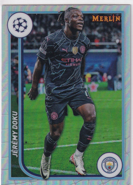 2023-24 Topps UCC Merlin Chrome Refractor #77 Jérémy Doku - Manchester City FC