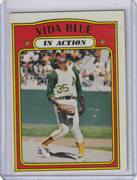 1972 Topps Baseball #170 Vida Blue IA - Oakland Athletics