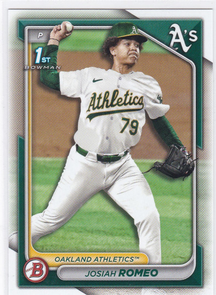 2024 Bowman Draft #BD-184 Josiah Romeo 1st Bowman Oakland Athletics