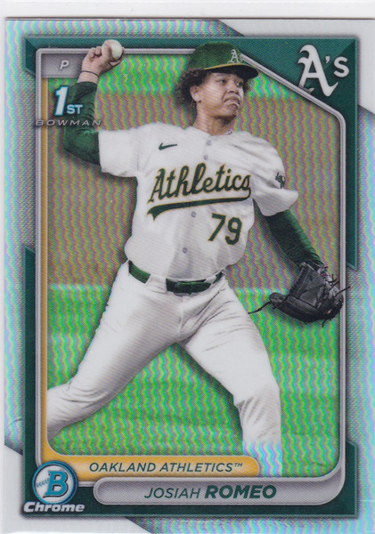 2024 Bowman Draft #BDC-184 Josiah Romeo Refractor 1st Bowman Oakland Athletics