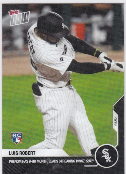 2020 Topps Now Card of the Month #M-AUG Luis Robert Chicago White Sox