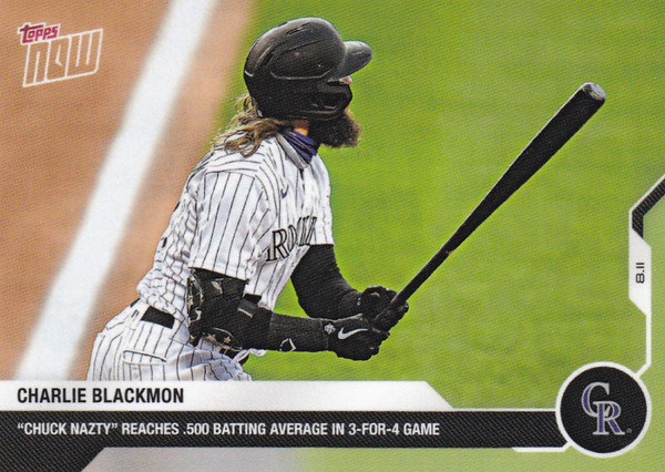2020 TOPPS NOW #91 CHARLIE BLACKMON- COLORADO ROCKIES