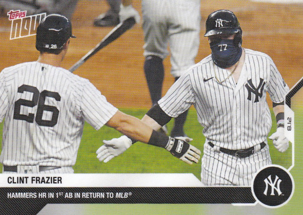 2020 TOPPS NOW #95 CLINT FRAZIER- NEW YORK YANKEES