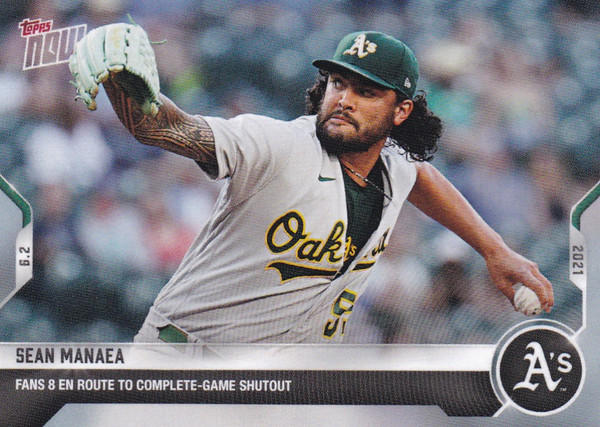 2021 TOPPS NOW #301 SEAN MANAEA- OAKLAND ATHLETICS