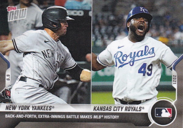 2021 TOPPS NOW #638 YANKEES AND ROYALS- MLB
