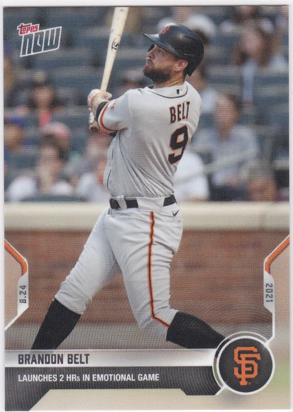 2021 TOPPS NOW #698 BRANDON BELT- SAN FRANCISCO GIANTS