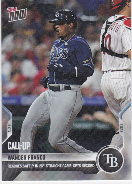 2021 TOPPS NOW #703 WANDER FRANCO- TAMPA BAY RAYS