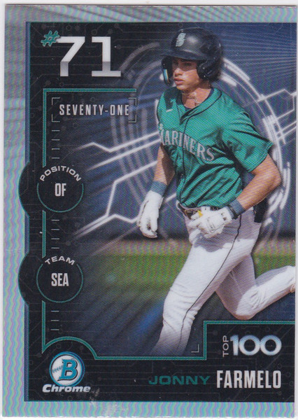 2025 Bowman Chrome Top Prospect #BTP-71 Jonny Farmelo Seattle Mariners