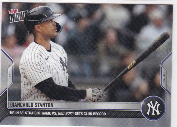2022 TOPPS NOW #20 GIANCARLO STANTON- NEW YORK YANKEES