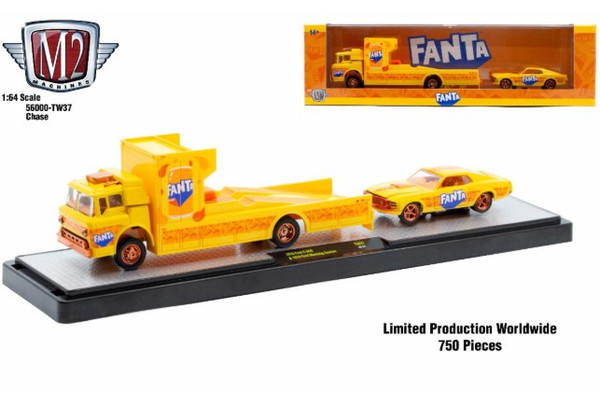 M2 Machines Auto Hauler TW37 1970 Ford C-950 1970 Ford Mustang Custom CHASE