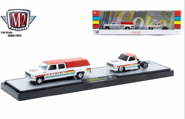 M2 Machines Auto Hauler TW37 1973 GMC Sierra 3500 and Sierra Custom Coke