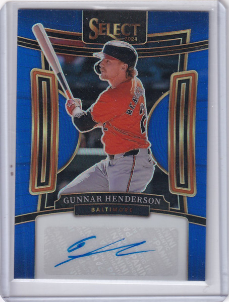 2024 Panini Select Blue Auto #SIG-GM Gunnar Henderson 9/49 - Baltimore Orioles